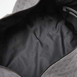 Louis Vuitton Anthracite Grey Monogram Shadow Leather Keepall Bandoulière 50 Bag