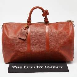 Louis Vuitton Cipango Gold Epi Leather Keepall 50 Bag
