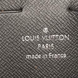 Pre Owned Louis Vuitton Damier Graphite And Leather Kasai Wristlet Bag