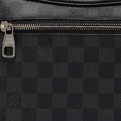 Pre Owned Louis Vuitton Damier Graphite And Leather Kasai Wristlet Bag