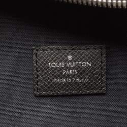 Louis Vuitton Black Taiga Leather Documents Briefcase Bag