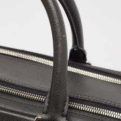 Louis Vuitton Black Taiga Leather Documents Briefcase Bag