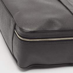 Louis Vuitton Black Taiga Leather Documents Briefcase Bag