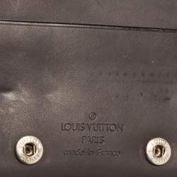 Louis Vuitton Cafe Brown Leather Monogram Glazed Compact Wallet 