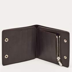 Louis Vuitton Cafe Brown Leather Monogram Glazed Compact Wallet 