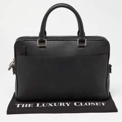 Louis Vuitton Black Taiga Leather Porte Documents Briefcase Bag