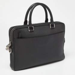 Louis Vuitton Black Taiga Leather Porte Documents Briefcase Bag
