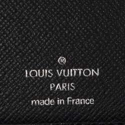 Pre Owned Louis Vuitton Black Taiga Leather Bifold Wallet