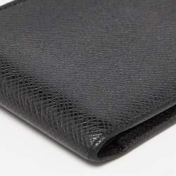 Pre Owned Louis Vuitton Black Taiga Leather Bifold Wallet