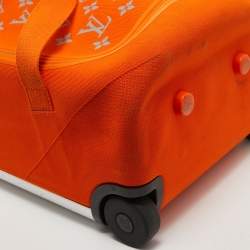 Louis Vuitton Orange Monogram Knit Horizon Soft Duffle 55 Rolling Luggage
