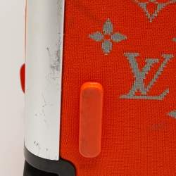 Louis Vuitton Orange Monogram Knit Horizon Soft Duffle 55 Rolling Luggage