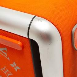 Louis Vuitton Orange Monogram Knit Horizon Soft Duffle 55 Rolling Luggage
