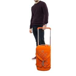 Louis Vuitton Orange Monogram Knit Horizon Soft Duffle 55 Rolling Luggage