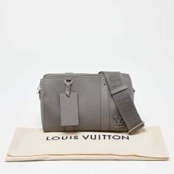 Louis Vuitton Grey Leather City Keepall Bag
