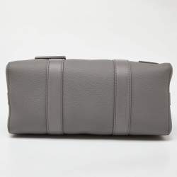 Louis Vuitton Grey Leather City Keepall Bag