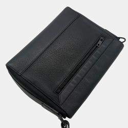 Louis Vuitton Black Leather Aerogram Messenger Bag
