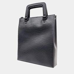 Louis Vuiton Black Epi Leather Sac Plat Tote Bag