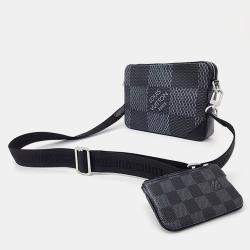 Louis Vuitton Black Damier Graphite Canvas 3D Trio Messenger Bag