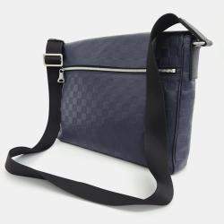 Louis Vuitton Navy Blue Damier Infini Canvas District MM Messenger Bag