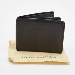 Pre Owned Louis Vuitton Black Taiga Leather Bifold Wallet