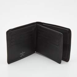 Pre Owned Louis Vuitton Black Taiga Leather Bifold Wallet