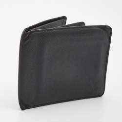 Pre Owned Louis Vuitton Black Taiga Leather Bifold Wallet
