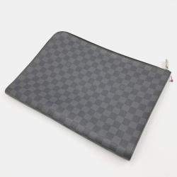 Louis Vuitton Damier Graphite Canvas Pochette Jour GM Clutch Bag