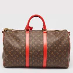 Pre Owned Louis Vuitton Cerise Monogram Canvas Keepall Bandouliere 50 Bag