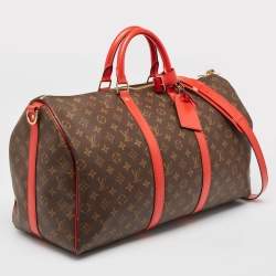Pre Owned Louis Vuitton Cerise Monogram Canvas Keepall Bandouliere 50 Bag