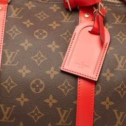 Pre Owned Louis Vuitton Cerise Monogram Canvas Keepall Bandouliere 50 Bag