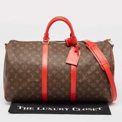 Pre Owned Louis Vuitton Cerise Monogram Canvas Keepall Bandouliere 50 Bag