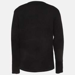 Louis Vuitton Black Piano Intarsia Wool Knit Sweater M