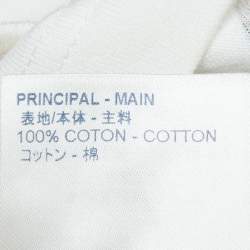 مملوكة مسبقًا Louis Vuitton White Printed Cotton Knit T-Shirt M
