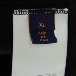 مملوكة مسبقًا Louis Vuitton Black Cotton Logo Embroidered Jersey T-Shirt XL