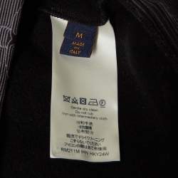 Louis Vuitton Grey 3D Monogram Cotton Knit Hoodie M