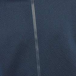 Louis Vuitton Navy Blue Monogram Jacquard Zip-Up Front Jacket XXL