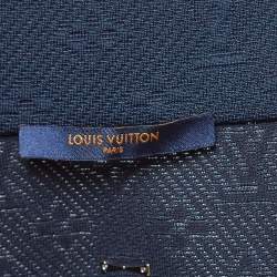 Louis Vuitton Navy Blue Monogram Jacquard Zip-Up Front Jacket XXL