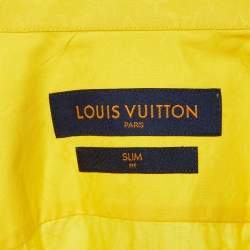 Louis Vuitton Yellow Monogram Jacquard Cotton Button-Up Shirt S