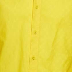 Louis Vuitton Yellow Monogram Jacquard Cotton Button-Up Shirt S