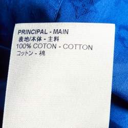 Louis Vuitton Blue Monogram Jacquard Cotton Button-Up Shirt S