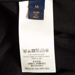 Louis Vuitton Black Monogram Print Jersey Zip-Up Hoodie M