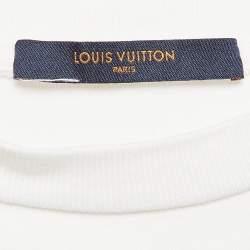 Louis Vuitton White Printed Cotton T-Shirt XL