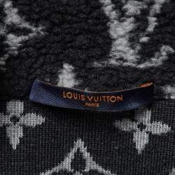 Louis Vuitton Black Monogram Fleece Zip-Up Teddy Jacket L