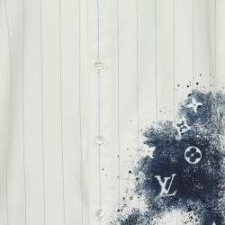 Louis Vuitton Cream Monogram Spray Print Cotton Regular Fit Shirt L