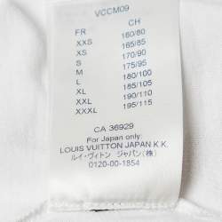Pre Owned Louis Vuitton White Aloha Print Cotton Knit T-Shirt M