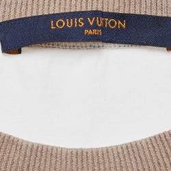 Pre Owned Louis Vuitton White Aloha Print Cotton Knit T-Shirt M