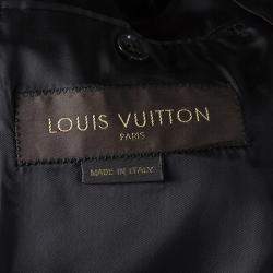 Pre Owned Louis Vuitton Black Wool Contrast Lapel Detail Blazer XL 