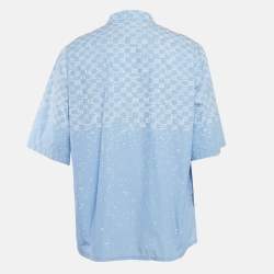 Louis Vuitton Blue LV Damier Spread Print Cotton Shirt XXL