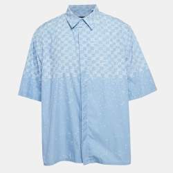 Louis Vuitton Blue LV Damier Spread Print Cotton Shirt XXL