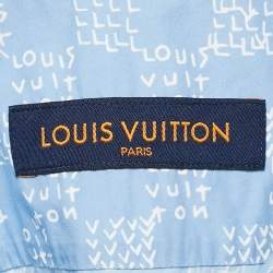 Louis Vuitton Blue LV Damier Spread Print Cotton Shirt XXL